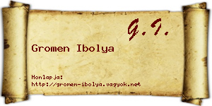 Gromen Ibolya névjegykártya